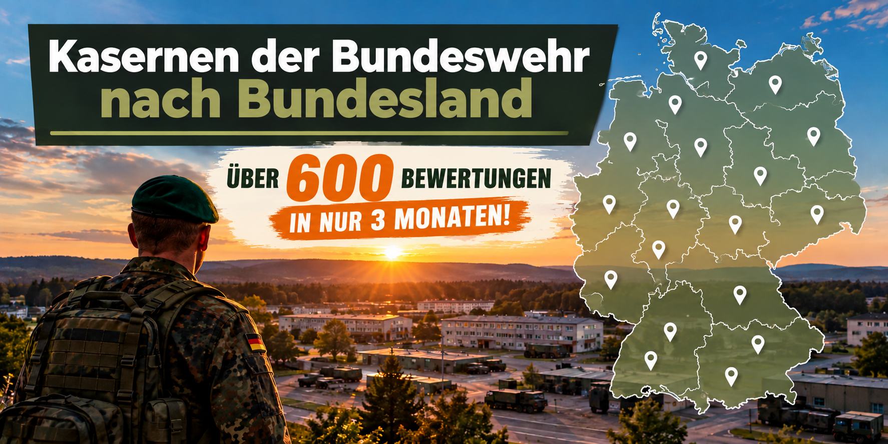 Kasernen nach Bundesland: Standorte und Erfahrungen von Soldaten und Veteranen.